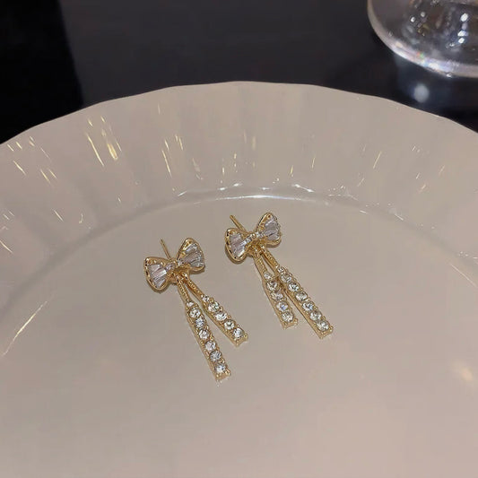 Rhinestone Butterfly & Earrings Set