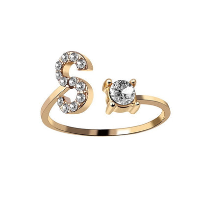 Adjustable Initial & Letter Ring