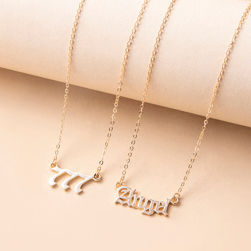 Angel Number & Layered Necklace