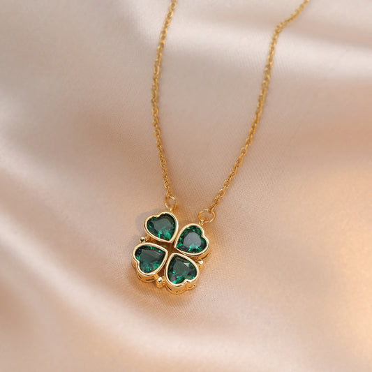 Zircon Heart & Clavicle Necklace