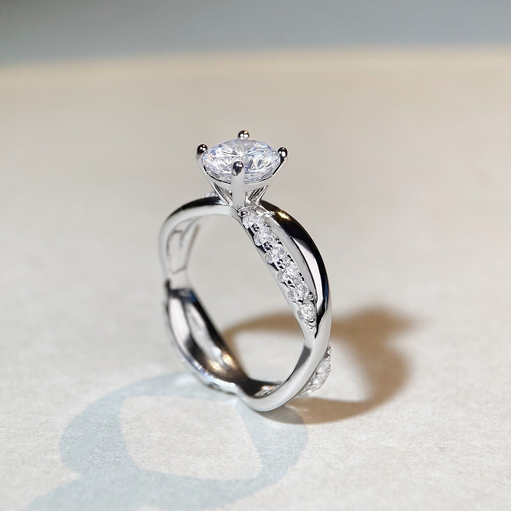 Classic Moissanite & Silver Ring