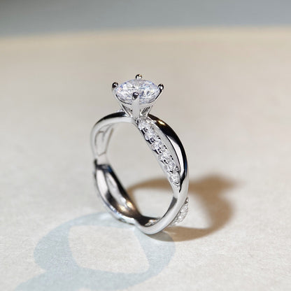 Classic Moissanite & Silver Ring