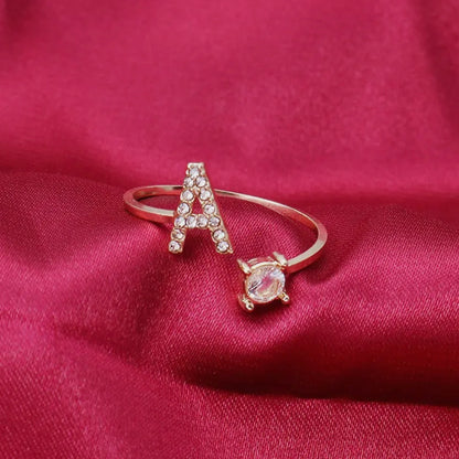 Adjustable Initial & Letter Ring