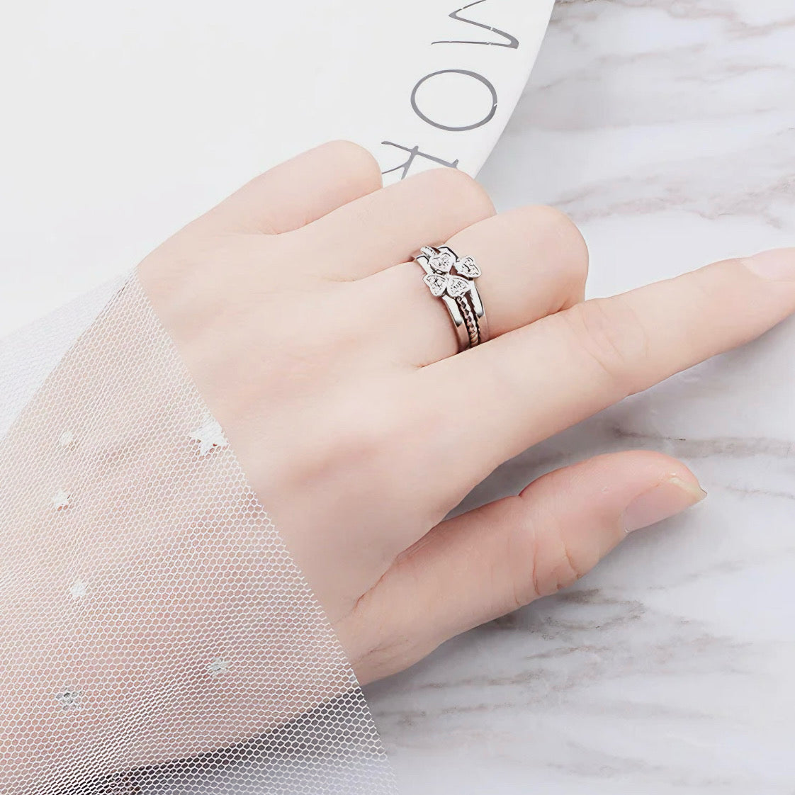 Lucky Clover & Spinner Ring