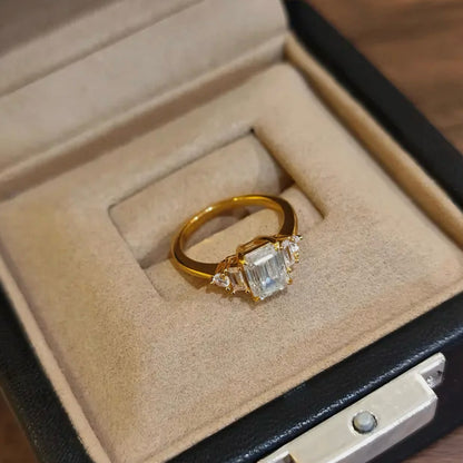 Gold Moon & Women Ring