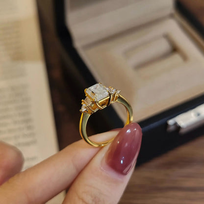 Gold Moon & Women Ring