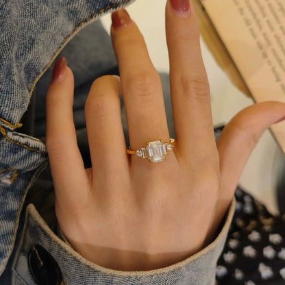 Gold Moon & Women Ring