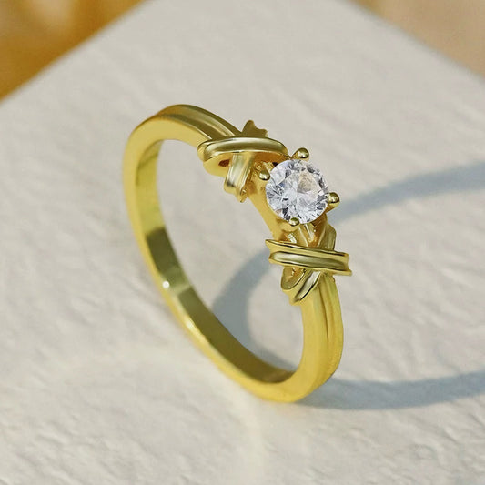 Simple Zircon & Women Ring