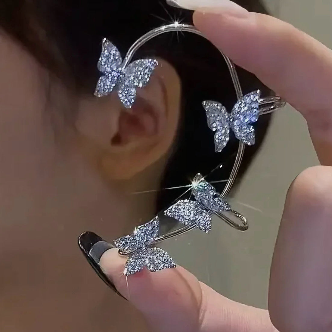 Butterfly Ear & Clip Earrings