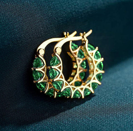 Luxury Zircon & Hoop Earrings